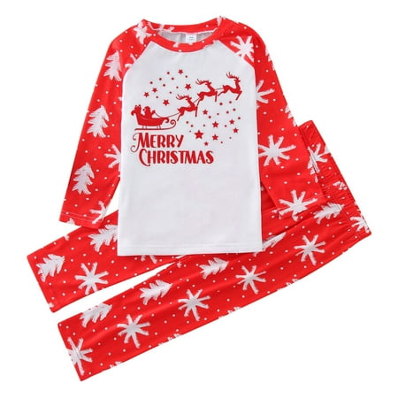 

Nomeniren Girls Boys Family Christmas Pajamas Homewear Set Christmas Print Pajamas Holiday Pajamas Set Parent Wear