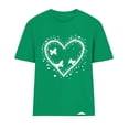 thumbnail image 5 of Sentmoon Blouse pour Femmes Hauts d'Été pour Femmes Mode Décontractée pour Dames Chemise Imprimée à Col Rond à Manches Courtes Agréable pour le Travail et le Bureau Vert P, 5 of 5