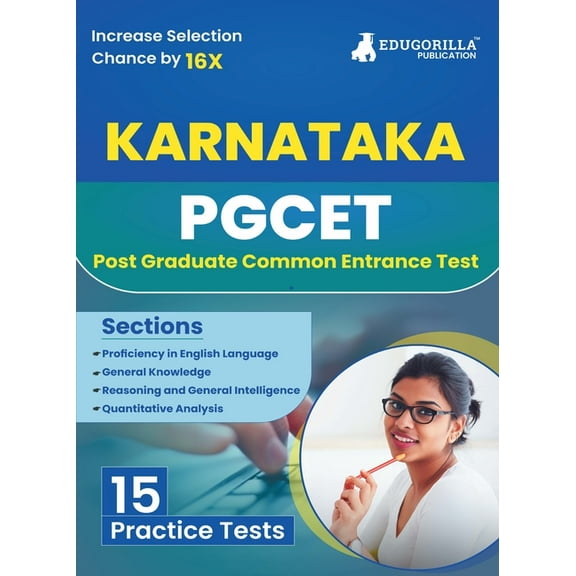 Karnataka PGCET (Post Graduate Common Entrance Test) Book 2023 (English Edition) - 15 Practice Tests (1500 Solved MCQs) , (Paperback)