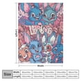thumbnail image 4 of Nawypu Blue Pink Alien Monster Plush Flannel Blanket Lightweight Soft Cozy Fuzzy Warm Throw for Couch Sofa Bedroom Living Room, 4 of 6