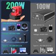 thumbnail image 3 of Inversor de corriente Ecarke 200W portátil para batería Milwaukee 18V, 3 of 8