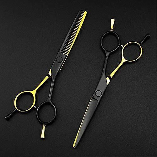 Juego de tijeras profesionales para cortar el cabello, tijeras de barbero japonesas de acero inoxidable 440C para uso en salones de belleza.