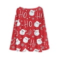 thumbnail image 4 of WTOBBY Women's Fashion Lightweight Christmas Print Sweater Blouse, 3/4 Sleeve Round Neck Pullover, Holiday Casual Top for Seasonal Wear,Red 2XL, 4 of 4