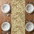 thumbnail image 6 of Beige Brown Green Table Runner - 70 Inch Long, Kitchen Dining Table Runner Dresser Scarves, Retro Botanical Abstract Art Farmhouse Decor for Coffee Tables Wedding Party Banquet, 6 of 8