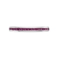 thumbnail image 4 of Gem & Harmony 1/3 Carat (Ctw) Ruby Semi-Eternity Band Ring in 14K White Gold for Women, 4 of 5