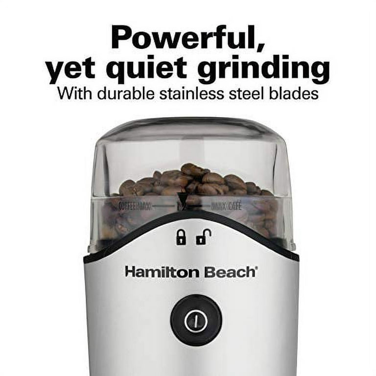 Hamilton Beach 10oz Electric Coffee Grinder with Multiple Grind Settings  for up to 14 Cups, Stainless Steel Blades, Black