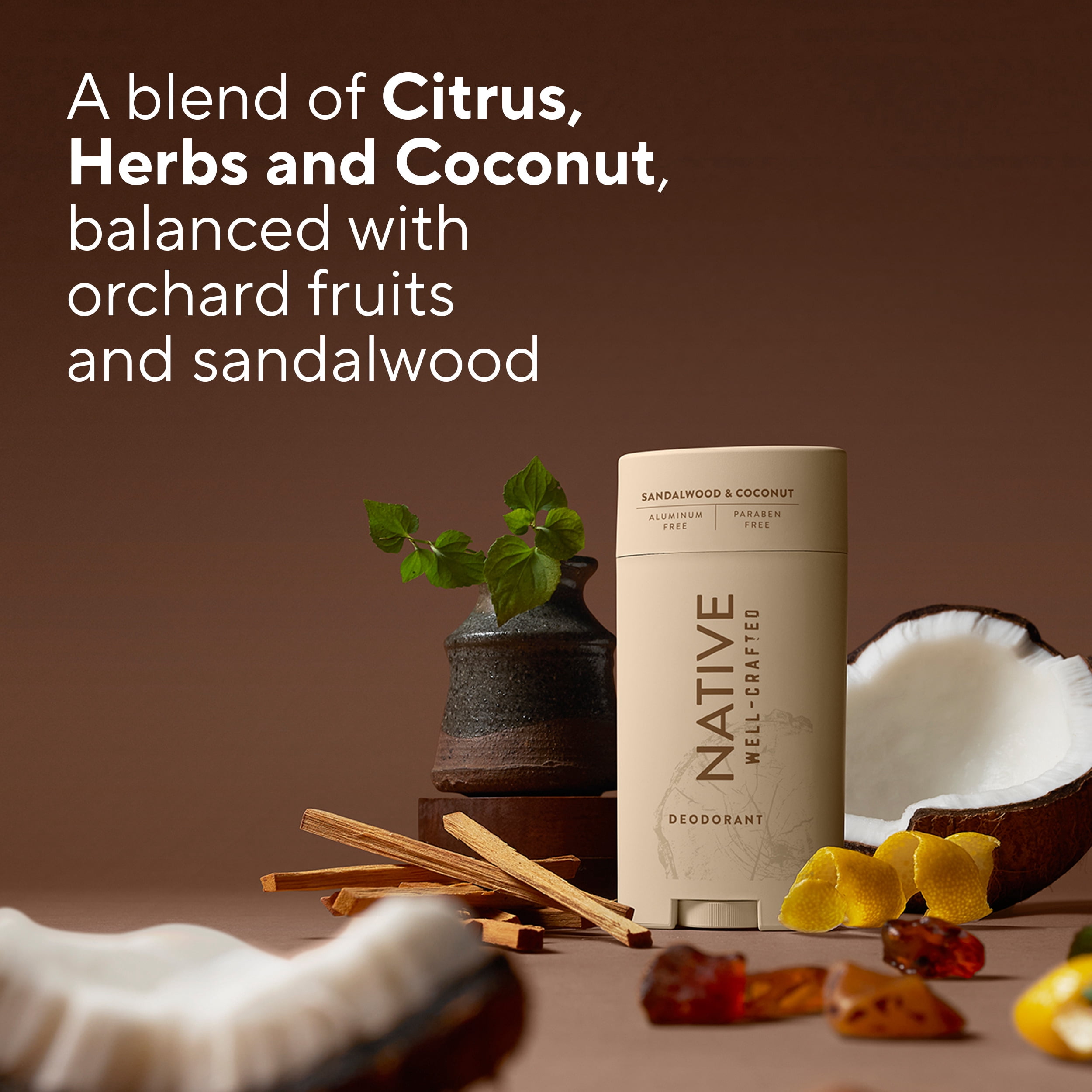 Native Aluminum-Free Deodorant, Limited Edition Sandalwood & Coconut, 3.1 oz