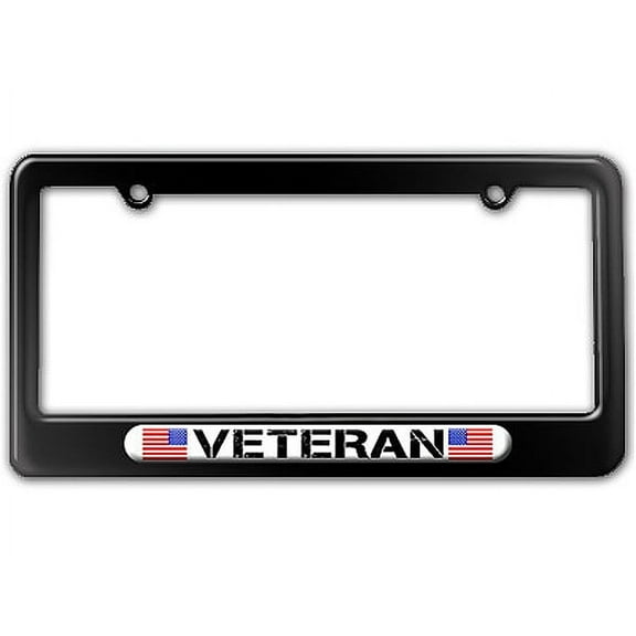 Military Veteran - American Flag License Plate Frame