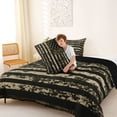 thumbnail image 4 of Manfei Vintage American Flag Full Size Comforter Sets,Retro Camouflage Bedding Comforter Set,Green,Black Reversible,3pcs,1 Comforter and 2 Pillowcases, 4 of 7