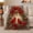 Cardinal Pair Inside Festive Wreath, variant on Red Cardinals Among Winter Branches Print Soft Flannel Blanket, Illustrated Art Style for Art Enthusiasts, Housewarming Gift for Bedroom and Living Room, Home Decor
