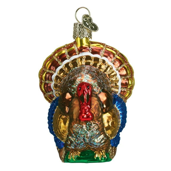 Old World Christmas Thanksgiving Glass Blown Ornaments for Christmas Tree Tom Turkey