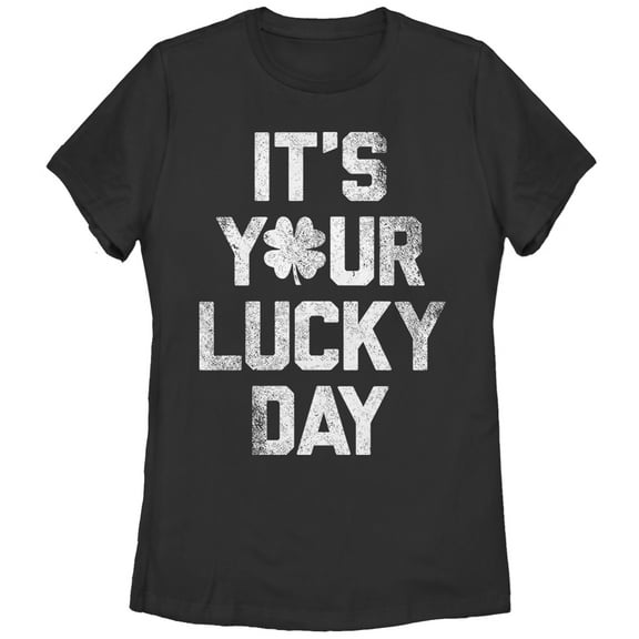 Women's Lost Gods Your Lucky Day  Graphic Tee Black Medium