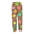 thumbnail image 5 of Girls Lounge Pants 5t Casual Star Joggers Pants with Pockets Pull-On Soft Casual Kids Fall Trousers Brown, 9 T, 5 of 6