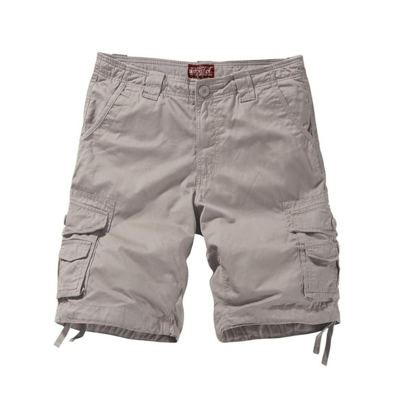 Shorts Cargo Masculinos Cómodos con Múltiples Bolsillos Color Albaricoque Talla S