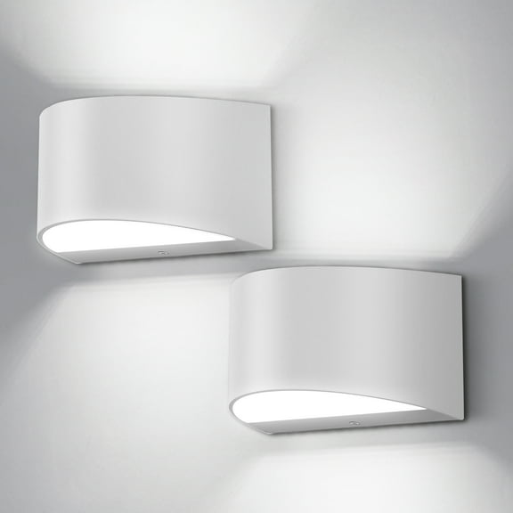 Briignite Modern Wall Sconce 2-Pack LED Wall Light,Indoor Wall Mount Light for Bedroom & Living Room, Warm White