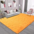 thumbnail image 3 of Lochas Soft Shag Carpet Fluffy Rug for Living Room Bedroom Big Area Rugs Floor Mat, 5'x8',Orange, 3 of 6