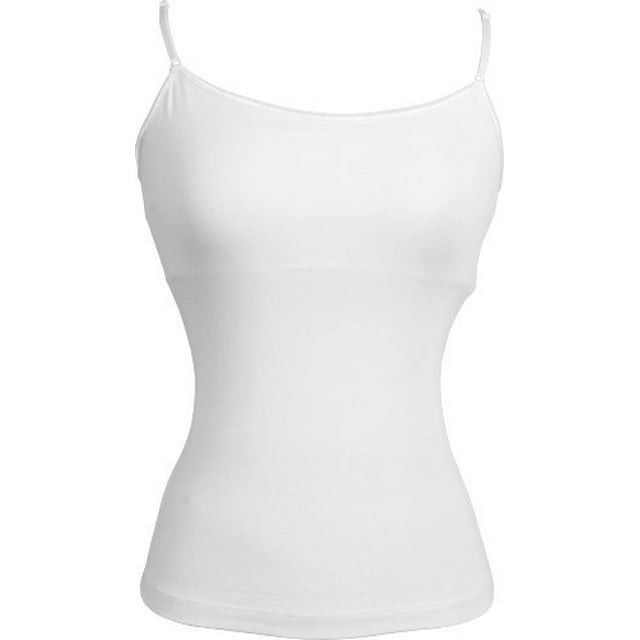 Stretch Cotton Camisole with Shelf Bra Junior Plus