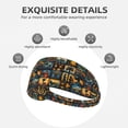 thumbnail image 3 of African Art Tile Mosaic Headbands for Women Men, Workout Elastic Sweat Band for Yoga Running Cycling Gym Exercise Non Slip Head Bands for Women's Hair, 3 of 5