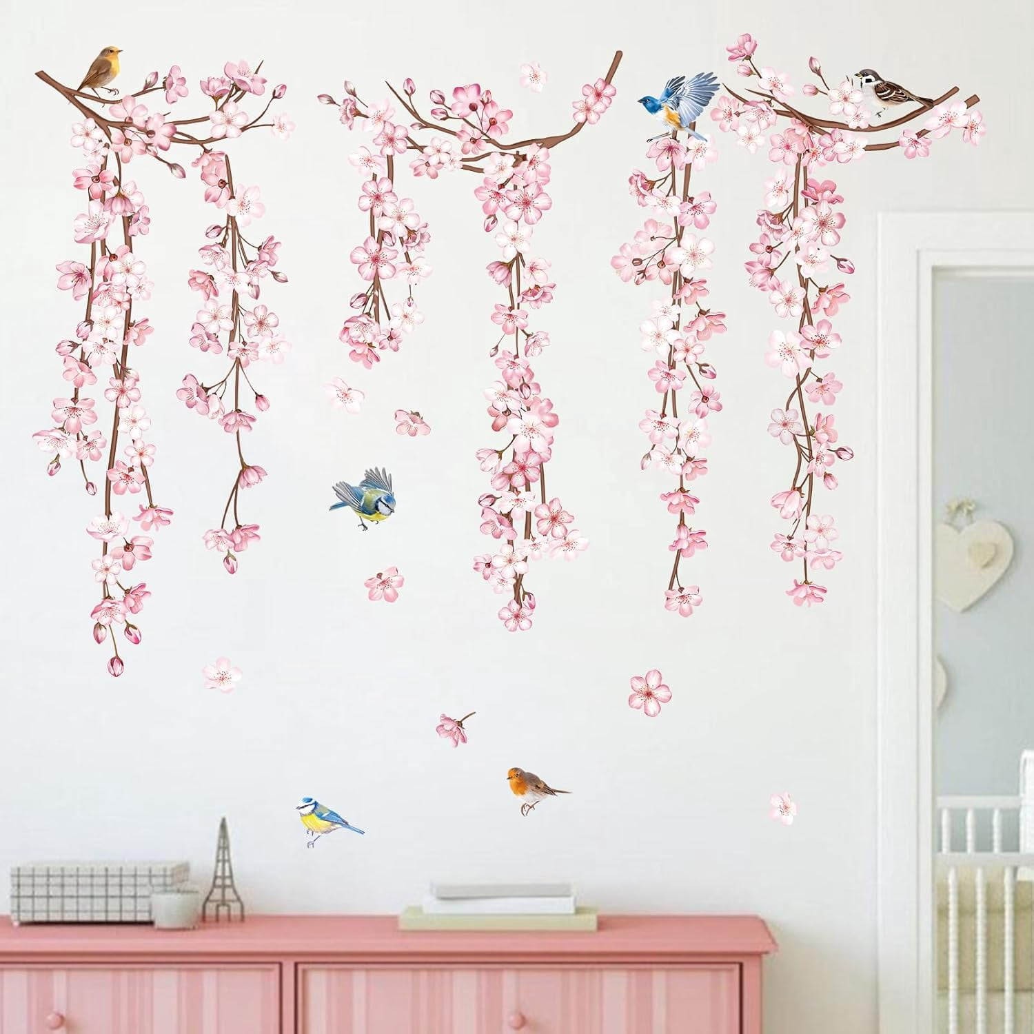 Woodland Animals Wall Decals Bear Fox tree wall  decal Jungle Wall Stickers Peel and Stick Wall Art Decals Baby Nursery Kids Room Daycare Wall Decor Living Room Bedroom Bathroom glass wall sticker