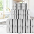 thumbnail image 3 of Casa Copenhagen Ecstatic Designed in Denmark 600 gsm Hotel & Spa, Kitchen & Bath Set of 6 Egyptian Cotton Towels - 2 Bath Towels, 2 Hand Towels, 2 Washcloths - White, 3 of 5
