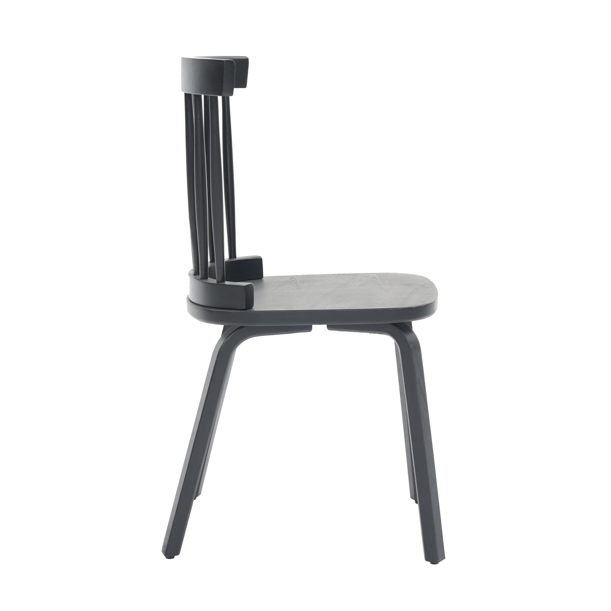 Dining Chairs Set of 2, Windsor Dining Chairs, Spindle Back Chairs&nbsp;Classic Farmhouse Design With High Spindle Back And Widen Seat, Engineered Wood Frame, Anti-Slip Rubber Feet, Black Finish