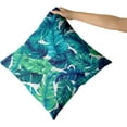 thumbnail image 4 of Tropical Leaves Pillow Covers 16x16 Inch Summer Decorative Green Palm Leaf Throw Pillow Covers Set of 2 Soft Cotton Pillow Case Square Cushion Covers for Home Couch Sofa Patio Bedroom, 4 of 6