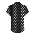 thumbnail image 5 of Aboser Womens Cotton Linen Tunic Tops Loose Fit Cuffed Sleeve Shirts Plus Size Summer Shirt Top Fashion Polka Dot Printing Tunics Thin V Neck Blouses, 5 of 6