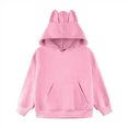 thumbnail image 4 of WhouRiu Boys Girls Solid Color Hoodie Kids Unisex Long Sleeve Hooded Pullover With Pockets Autumn Winter Cozy Soft Sweatshirts,7-8 Years, 4 of 4