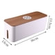 thumbnail image 3 of Soporte Para Cable De Datos Caja De Almacenamiento De Cable De Datos Caja De Clasificación De Mesa De Cargador De Teléfono Móvil (Xl Blanco), 3 of 3