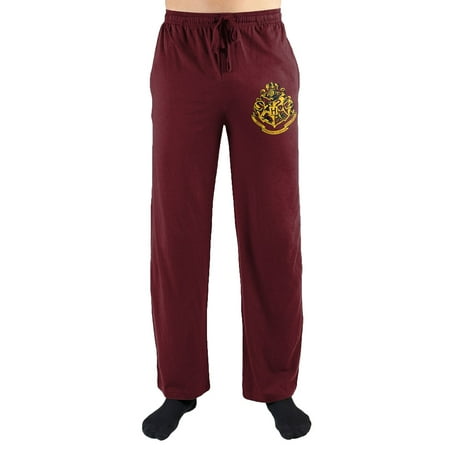 Harry Potter Pants Harry Potter Hogwarts Crest Draco Dormiens Nunquam Titillandus Never Tickle A Sleeping Dragon Print Men's Loungewear Lounge Pants Medium ()