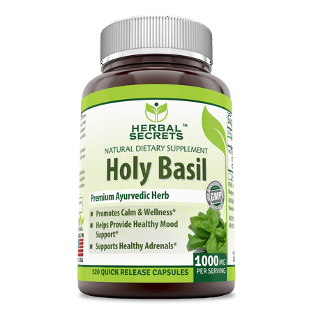 Herbal Secrets Holy Basil 500 Mg 120 Capsules