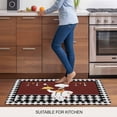 thumbnail image 5 of Red Kitchen Chef Door Mat&nbsp;Indoor Outdoor Entrance, Non Slip Rug for Kitchen Bathroom Entryway Rug, Black Plaid Gourmet Food Vintage Washable Doormat Floor Mat for Office Home Decor 24x36 Inch, 5 of 8
