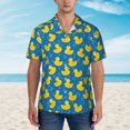 thumbnail image 2 of Haiem Rubber Duck Printed Hawaiian Shirt for Men - Men’s Casual Beach Summer Shirts - Stretch Fabric with Modern Fit-XX-Large, 2 of 7
