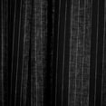 thumbnail image 2 of Solino Home Stripe Linen Curtain 96 Inches - 100% Pure Linen Black and White Light Filtering Rod Pocket Curtain 52 x 96 Inch - Window Treatment Panel for Living Room, Bedroom - Pinstripe, 2 of 5