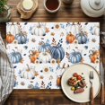 thumbnail image 4 of Thanksgiving Pumpkin Placemats Set of 4 Fall Sunflower Leaves Heat Insulated Linen Place Mats, Washable Stain-Proof Table Mats for Dining Tables Holiday Decor 13x19inch, 4 of 9