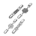 thumbnail image 2 of Clips Châle Strass avec Pincement Argenté pour Vêtements 4 Pcs 4.1x0.6x0.4In, 2 of 5