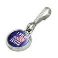thumbnail image 2 of I Stand For The National Anthem American Flag USA Antiqued Charm Clothes Purse Suitcase Backpack Zipper Pull Aid, 2 of 3