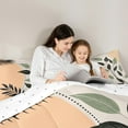 thumbnail image 5 of Manfei Rustic Leaves Bedding Comforter Set,Modern Aesthetic Deagin Twin Comforter Sets,Beige Green Orange Bedding Set For Girls,Super Cozy Room Decor Reversible,2 Pieces, 5 of 8