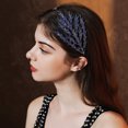 thumbnail image 3 of Accesorios para el cabello de novia, aro para el cabello, aro para el cabello prensado para bodas, bailes, fiestas, aro para el cabello ancho con diamantes de imitación de lujo, 3 of 6
