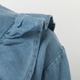thumbnail image 6 of Women's Denim Shirt Loose Double Pocket Long Sleeved Versatile Casual Coat Shirt Jean Jackets with Designs Denim Tunic for Women 3x Denim Jacket Long Denim Jacket for Women Button down Jean Vest, 6 of 8