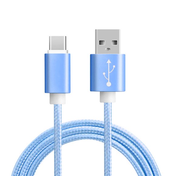 1 Meter Type-C Woven Mobile Phone Data Cable Type-C data line Charging Line Cord 2 in 1 Fast Charging Data Transfer