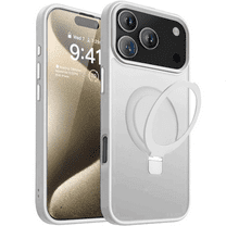 Entronix Magnetic Case Compatible with iPhone 17 Pro — Translucent Frosted Matte Back Shock-Absorbent Hybrid Cover, Black