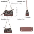 thumbnail image 6 of Sishka Vintage Hand Crafted Womens Tapestry Leather Shoulder Bag – Durable Tote, Satchel & Purse with Leather Accents for Travel & Style, 6 of 8