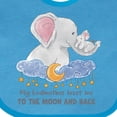 thumbnail image 4 of Inktastic My Godmother Loves Me to the Moon and Back Elephant Family Boys or Girls Baby Bib, 4 of 4