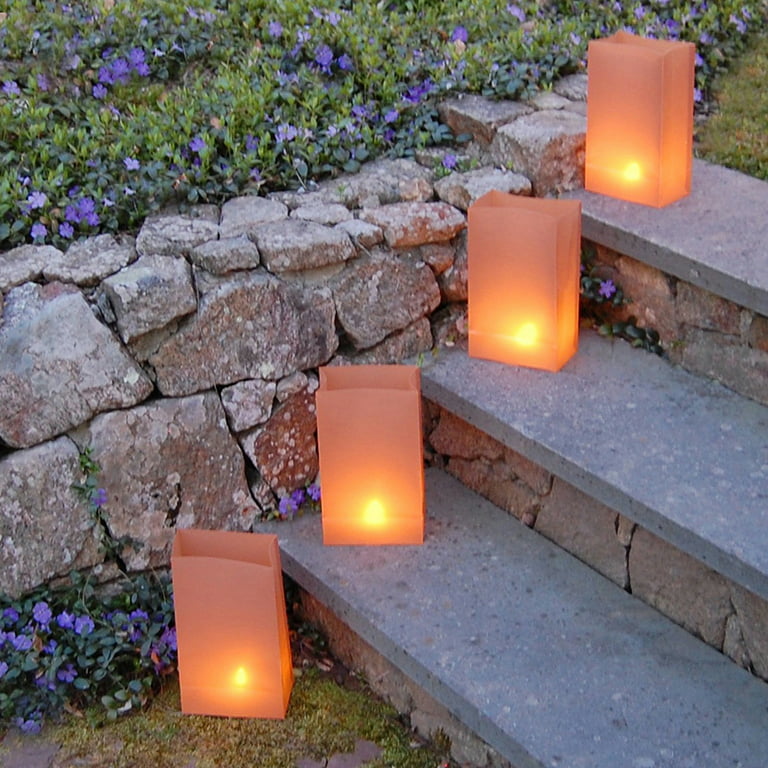Battery Operated Outdoor Lanterns with LED Candles - LumaBase