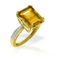 thumbnail image 3 of Galaxy Gold 14K Yellow Gold 5.60 Carat Natural Citrine Ring - November Birthstone - Warmth & Prosperity - Sizes 5.5 to 11 - Fine Jewelry for Women, 3 of 3
