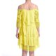 thumbnail image 5 of Vestido largo de encaje con hombros descubiertos para mujer: falda escalonada, mangas con volantes, elegante para bodas y fiestas, 5 of 8