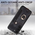 thumbnail image 6 of Allytech Galaxy S22 Case Wallet, RFID Blocking Multiple Cards Slots Ring Holder Stand Shockproof Protective Hand Wrist Wallet Case Cover for Samsung Galaxy S22 - Black, 6 of 13