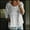 Grey, variant on Women's Boho Floral 3/4 Sleeve Top Summer Casual Loose Breathable Cute Plus Size Pleated Blouse Shirts by Yigetop Blue L