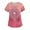 #_001Pink, variant on ASDFVBKG Medical Uniform Women Valentine's Day Scrub Tops Plus Size Short Sleeve V-Neck Love Heart Printed Medical Uniform with Pocket Comfy Workwear Scrub Tops Hot Pink XL